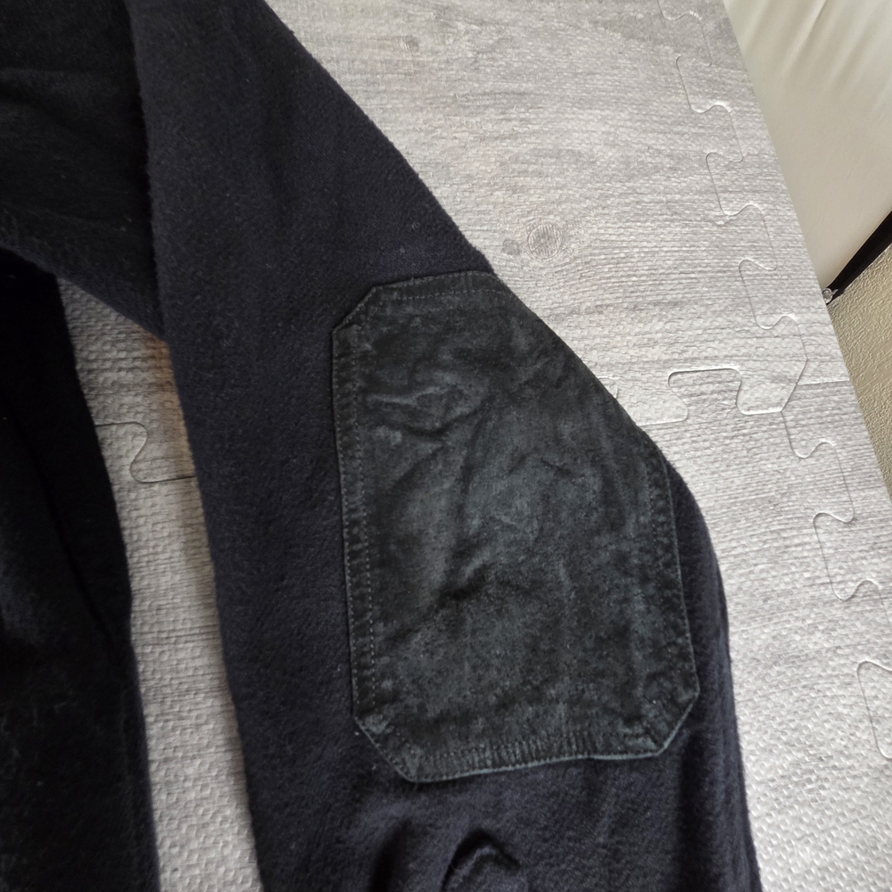 CPO Provisions Heavyweight Chore Coat Barn Jacket Black XL Leather Elbow Patches - Picture 4 of 8